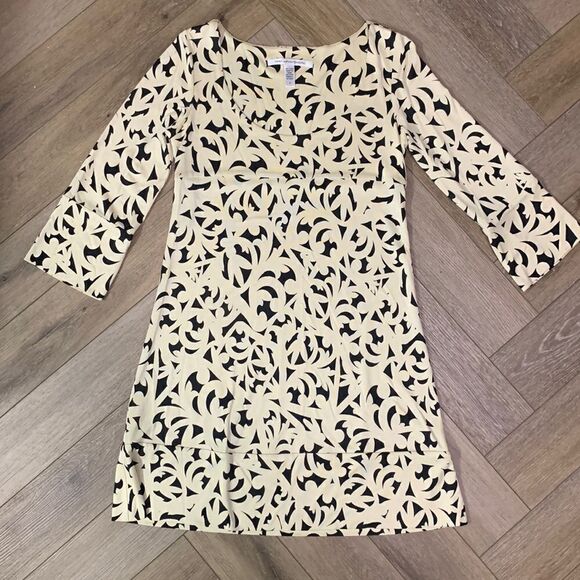 Diane Von Furstenberg Silk Laetitia Printed Fit & Flare Dress - Picture 1 of 7